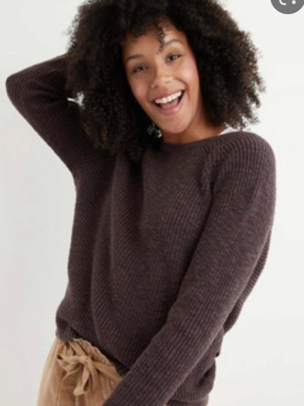 Aerie Ballet Back Sweater | XL | Charcoal Gray | Open Back Knit Pullover - Picture 2 of 5